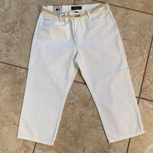 Lauren Jeans Co LRL White Classic Midcalf Capris